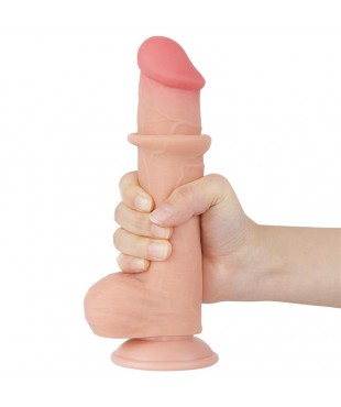Dildo Dual Layer Piel Deslizante Retractil 8