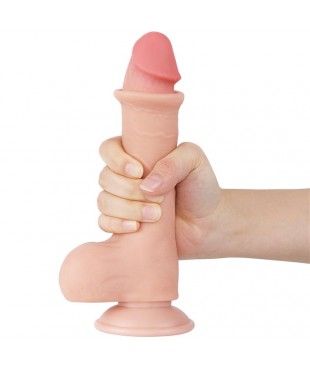 Dildo Dual Layer Piel Deslizante Retractil 8