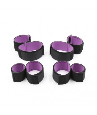 Set de Restricciones con Esposas para Muñeca y Tobillo Ajustables