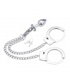 Esposas de Metal con Cadena y Plug Anal