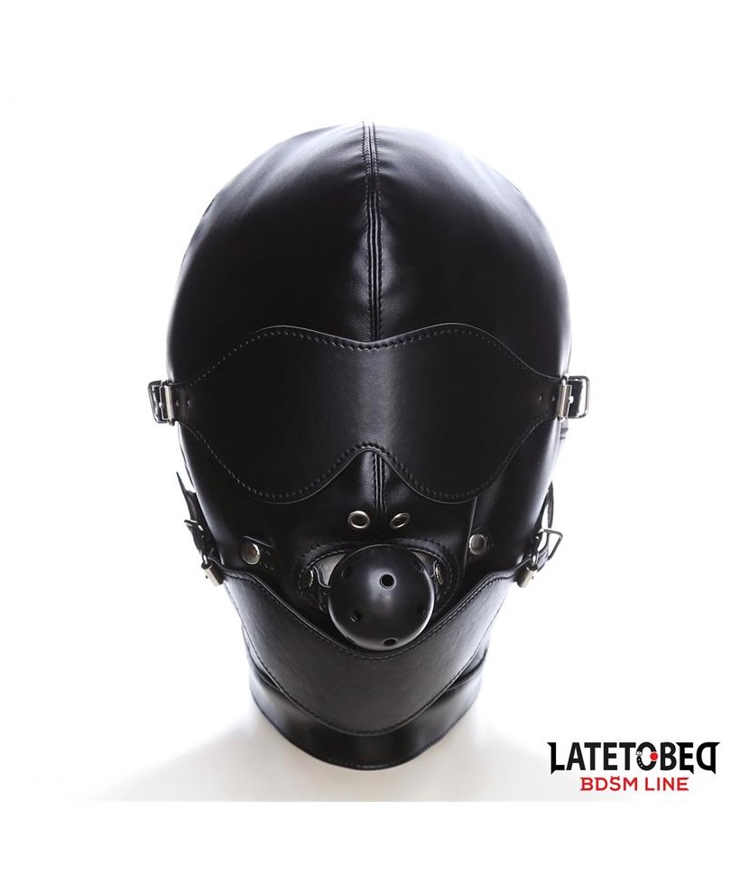 Mascara de Sumision con Mordaza Antifaz y Tapa para la Boca Ajustable