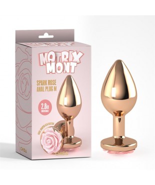Plug Anal con Joya de Rosa Color Rose Talla M