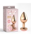 Plug Anal con Joya de Rosa Color Rose Talla M
