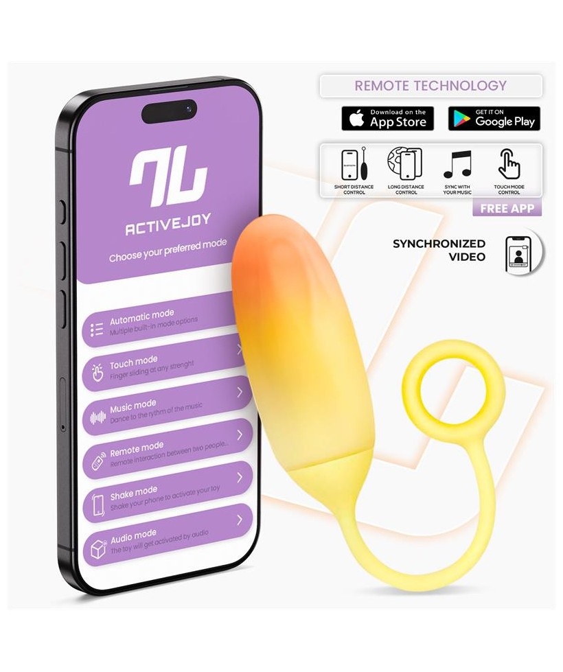 Huevo Silicona Doble Capa con APP Amarillo Naranja