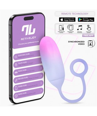 Huevo Silicona Doble Capa con APP Rosa/Azul