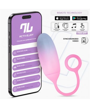 Huevo Silicona Doble Capa con APP Azul/Rosa