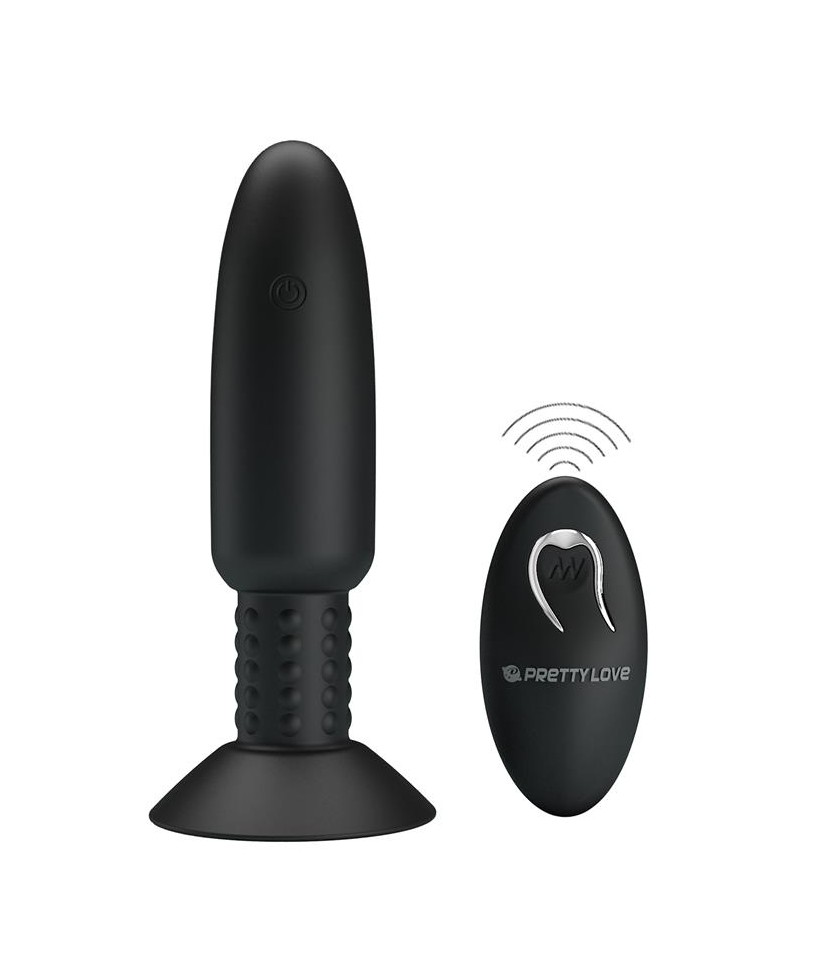 Plug Anal con Vibracion y Rotacion con Control Remoto USB