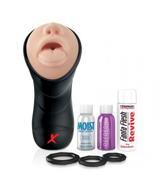 PDX Elite Masturbador Vibrador Deep Throat