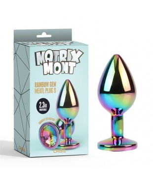 Rainbow Gem Plug Anal multicolor con Joya Talla S