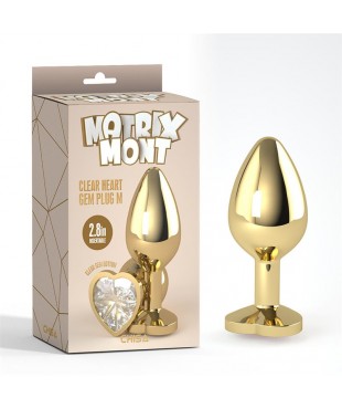 Plug Anal Dorado con Joya Talla M