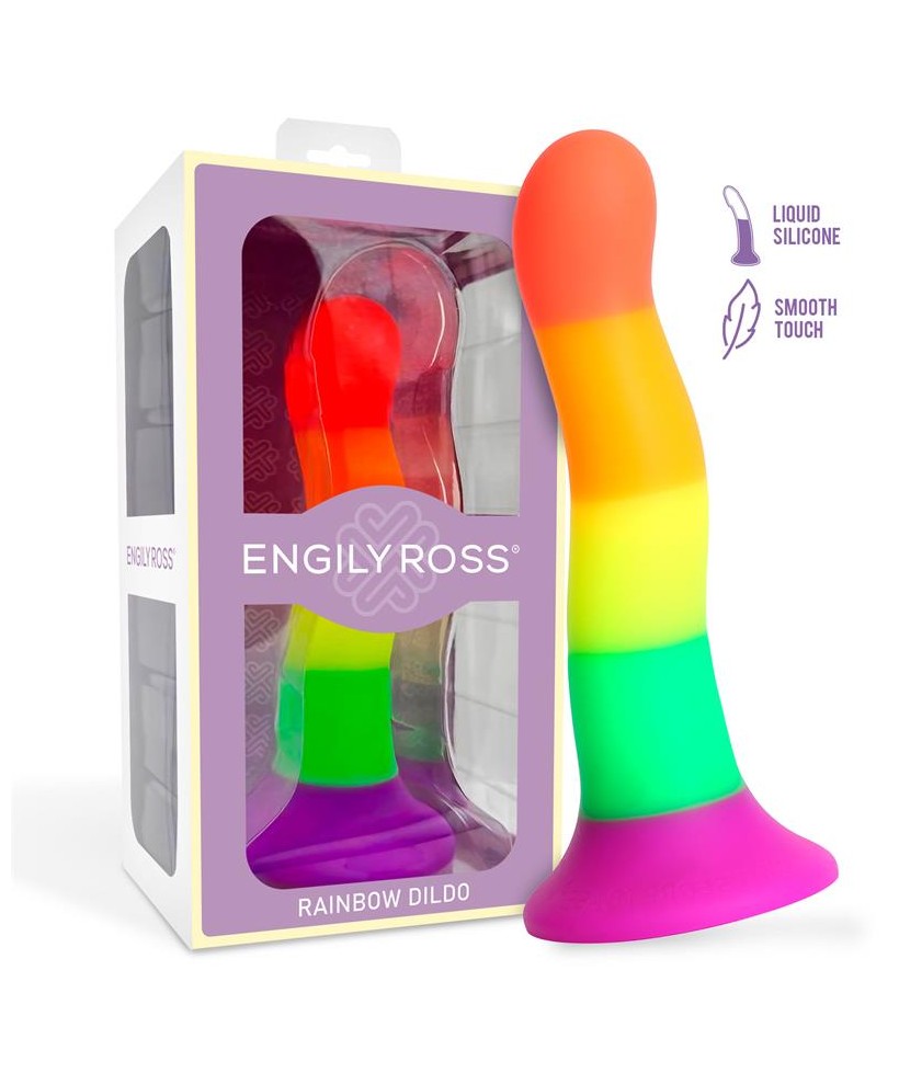 Dildo Color Arcoiris LGBT 18 cm