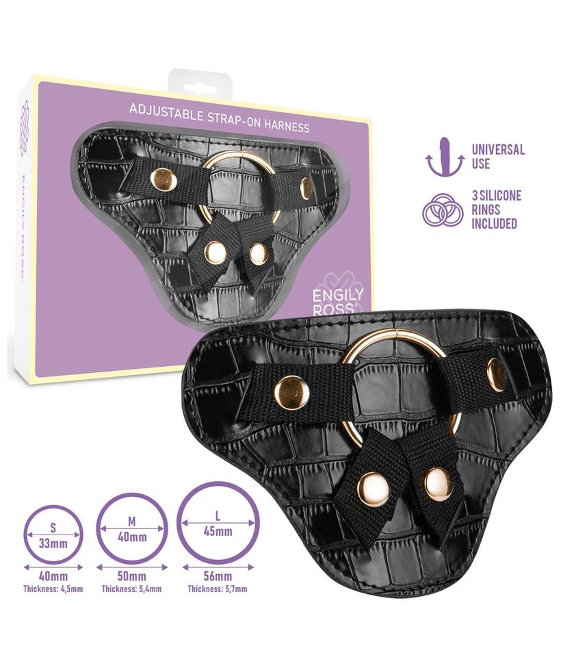 Roxane Arnes Universal Ajustable 3 Anillo de Silicona Negro