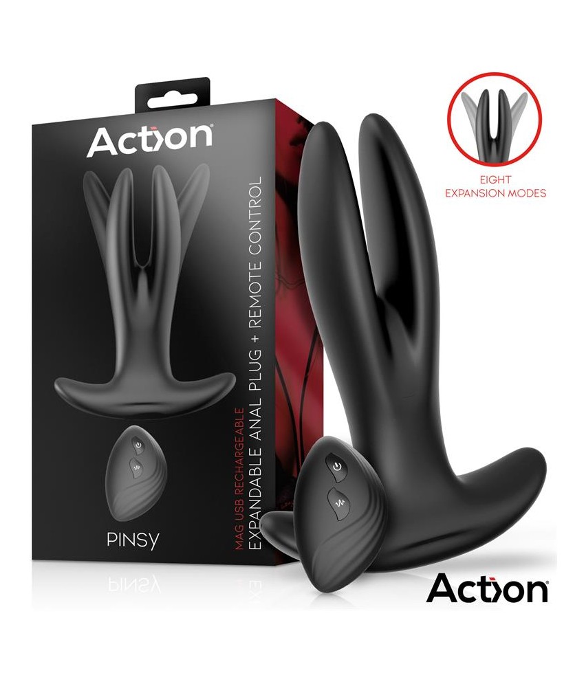 Pinsy Plug Anal Expandible con Control Remoto