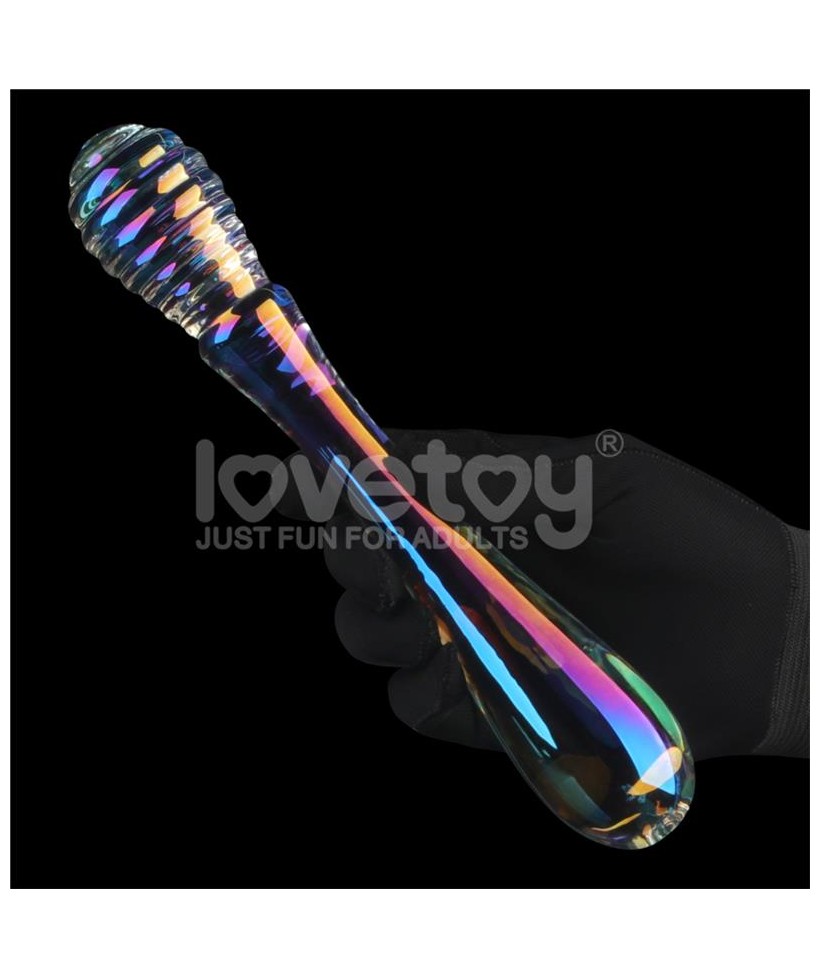 Dildo de Cristal que Brilla en la Oscuridad Twilight Gleam Twin Pleasures