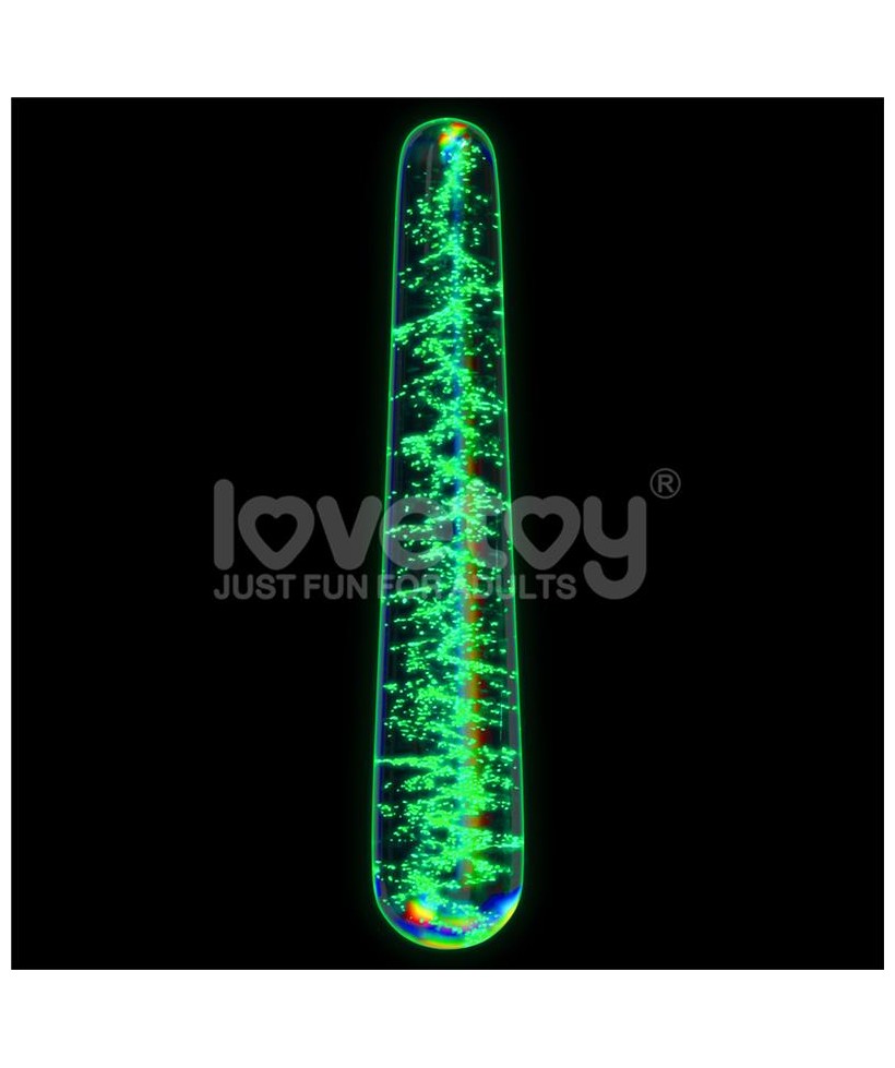 Dildo de Cristal que Brilla en la Oscuridad Dark Twilight Slim Fantasy