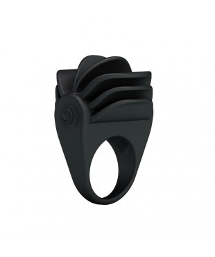Pretty Love Anillo Vibrador Chester Color Negro