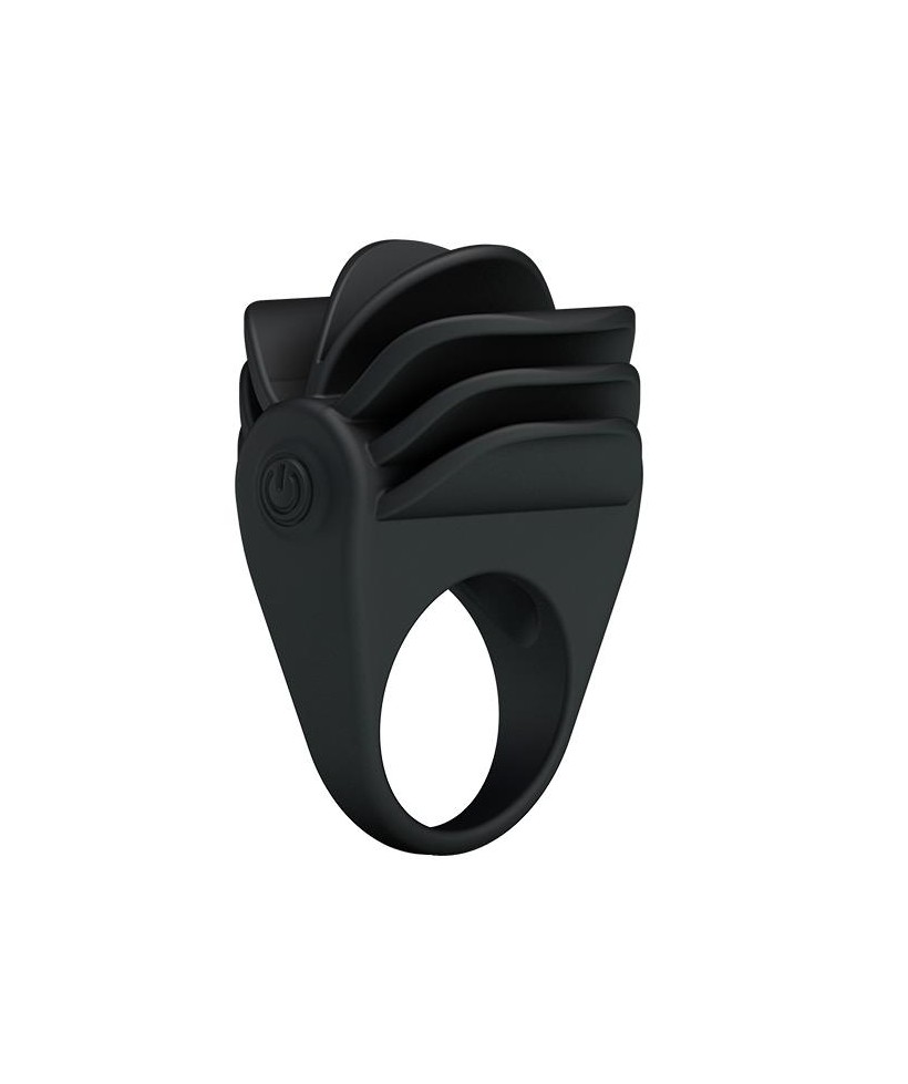 Pretty Love Anillo Vibrador Chester Color Negro