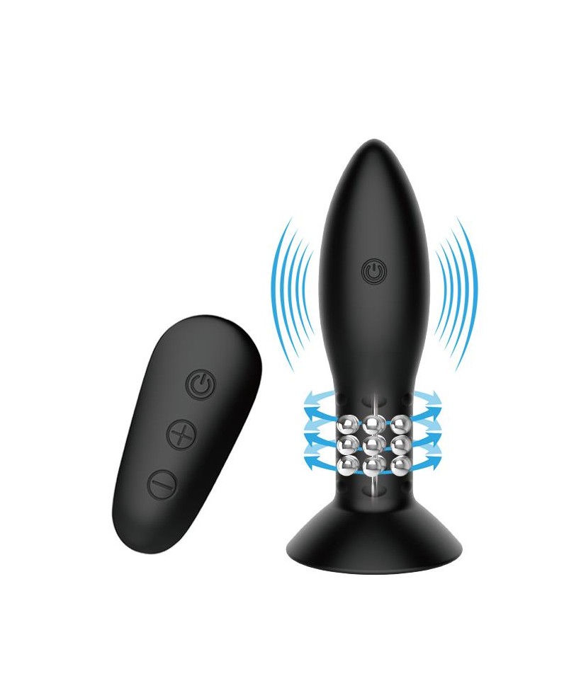 Plug Anal Inflable con Vibracion y Rotacion
