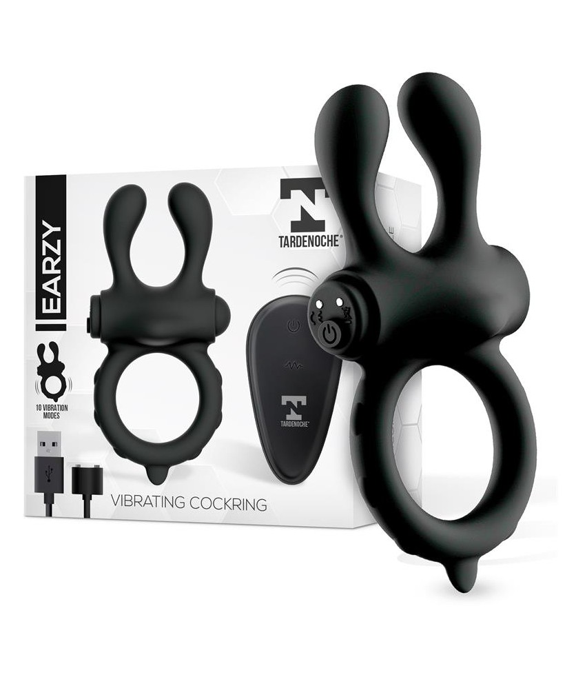 Earzy Anillo Vibrador con Control Remoto USB Magnetico Silicona