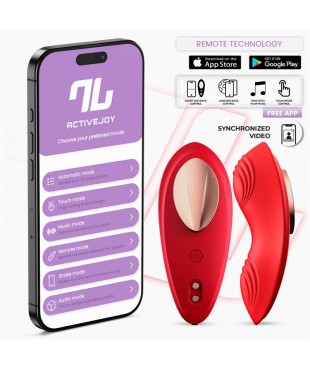 Vibrador de Braguita con APP Silicona Rojo