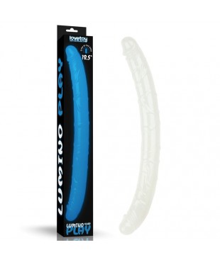 Dildo Doble Lumino Luz Azul 18.5