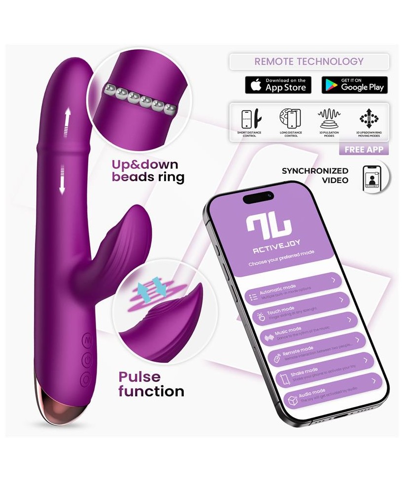 Sendel Vibrador con Anillo de Bolas Internas Up and Down y Pulsacion con App