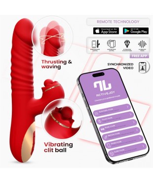 Ascen Vibrador con Thrusting y Waving y APP USB Magnético
