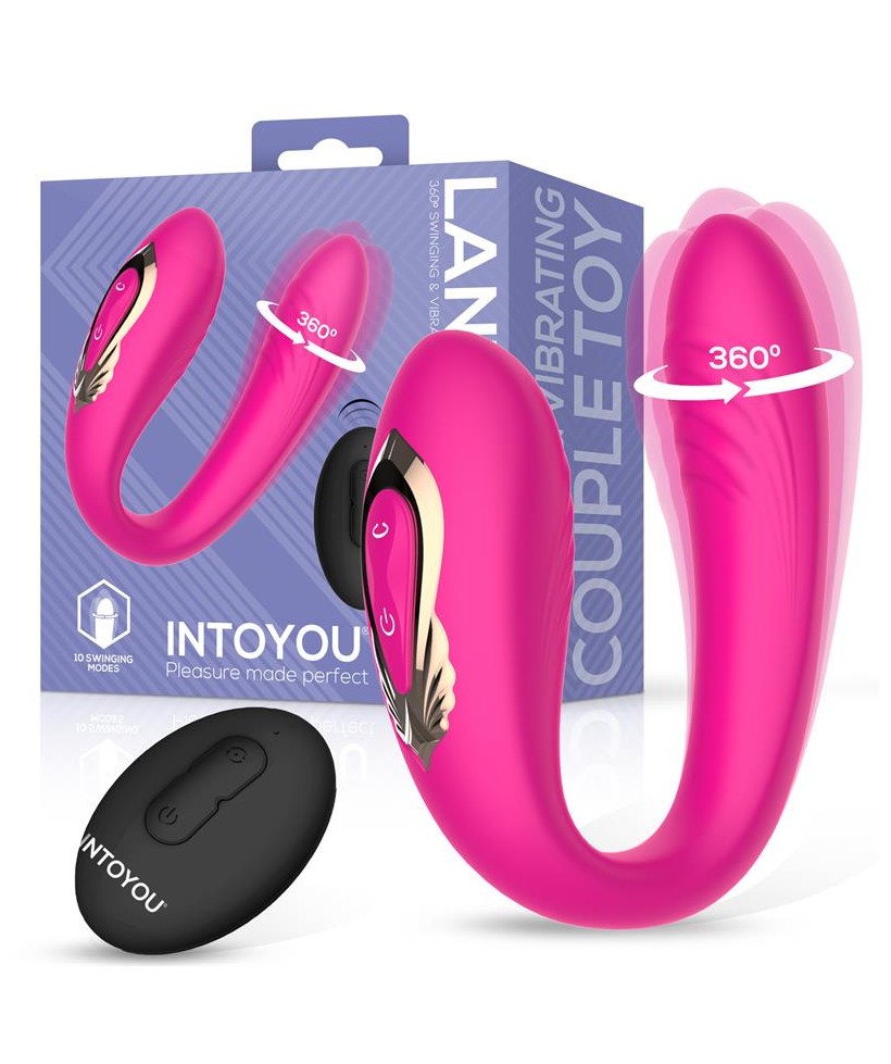Lanty Vibrador para Parejas con Oscilacion 360º y Control Remoto