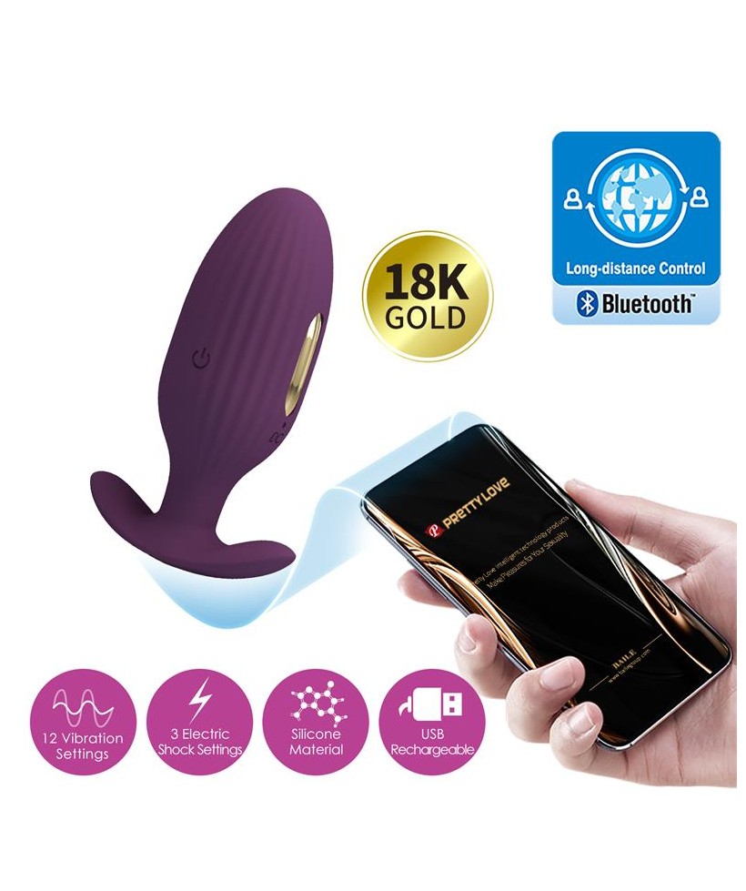 Jefferson Plug Anal con Vibracion y Electroshock con APP