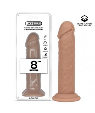 Dildo Realista Silicona Líquida Dual Layer 8.5