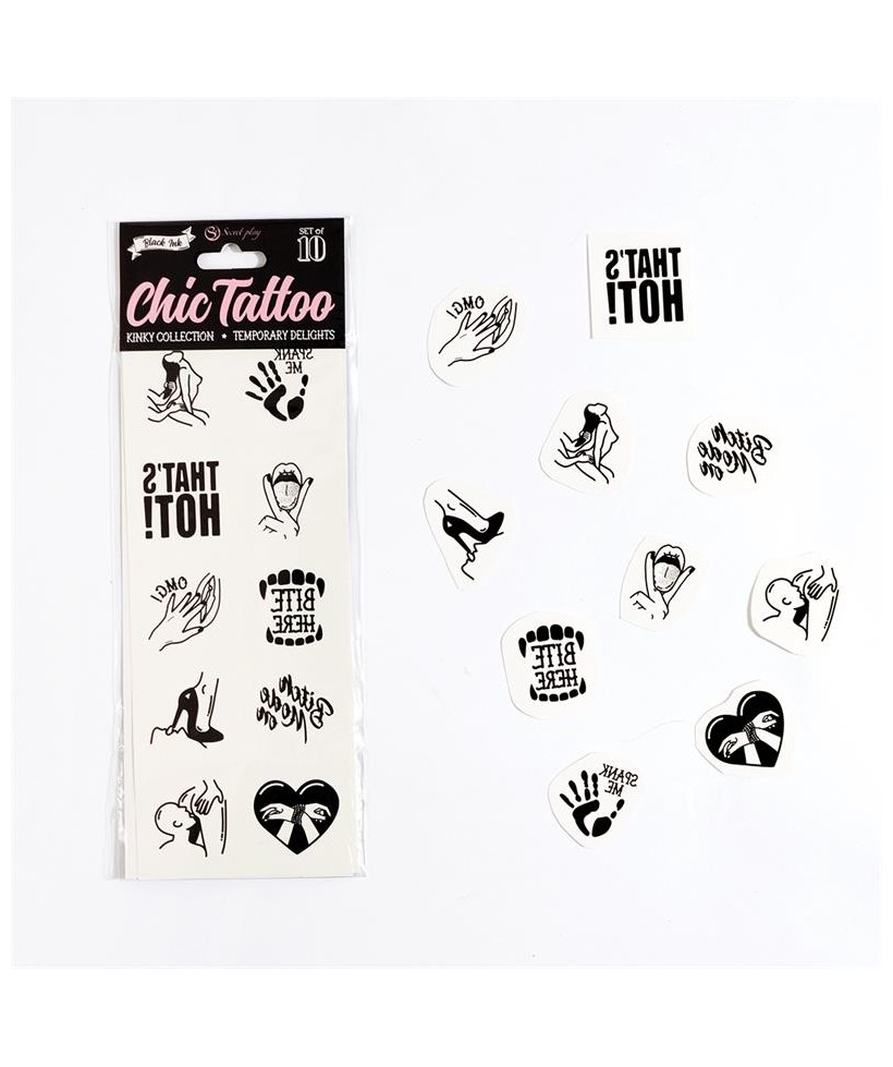 Set de 10 Tattoos Temporales Kinky Collection