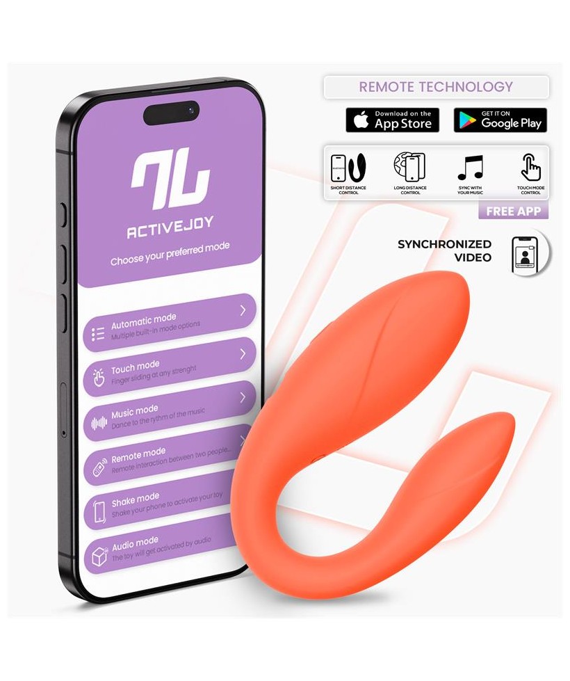 Juguete para Parejas con APP Flexible Salmon