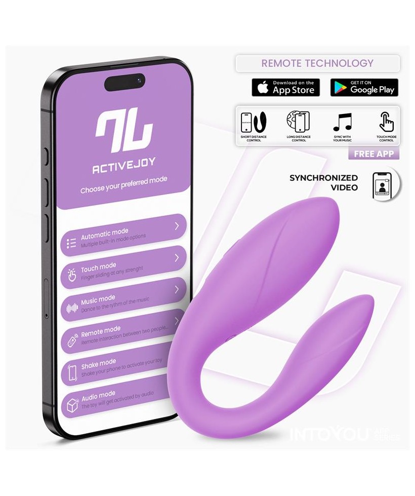 Juguete para Parejas con APP Flexible Silicona Lavanda