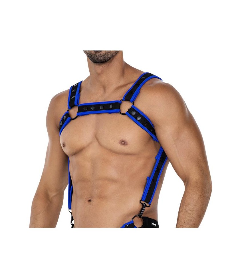 H4RNESS05 Arnes de Pecho Neon Azul Electrico Talla unica