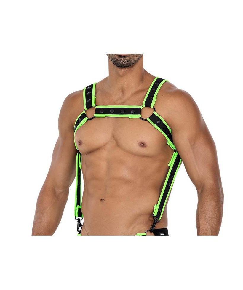 H4RNESS05 Arnes de Pecho Neon Verde Talla unica