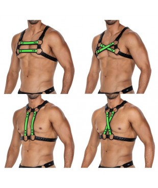 H4RNESS06 Arnés de Pecho 4WAY Verde Talla Única