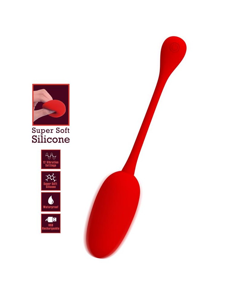 Knucker Huevo Vibrador Rojo