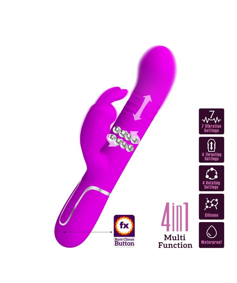Coale Vibrador con Bolas Rotatorias y Up and Down USB