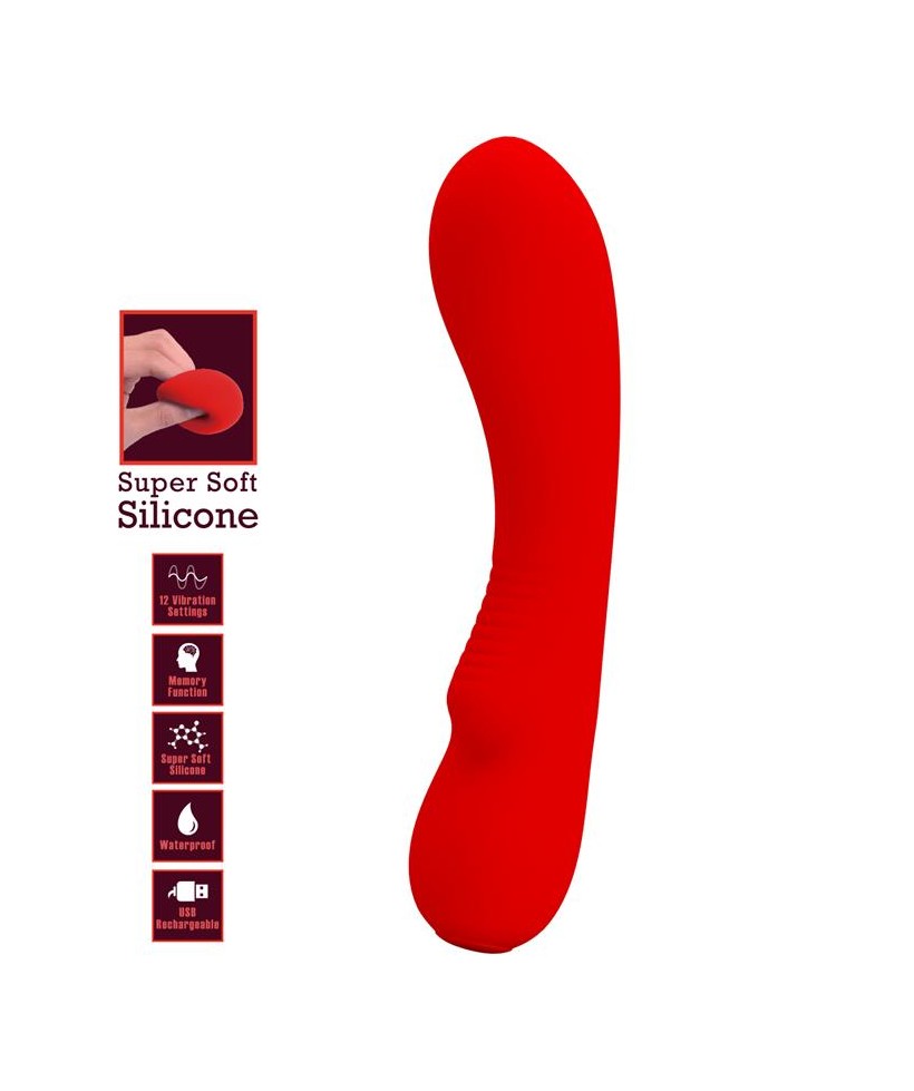 Prescott Vibrasor USB Silicona Rojo