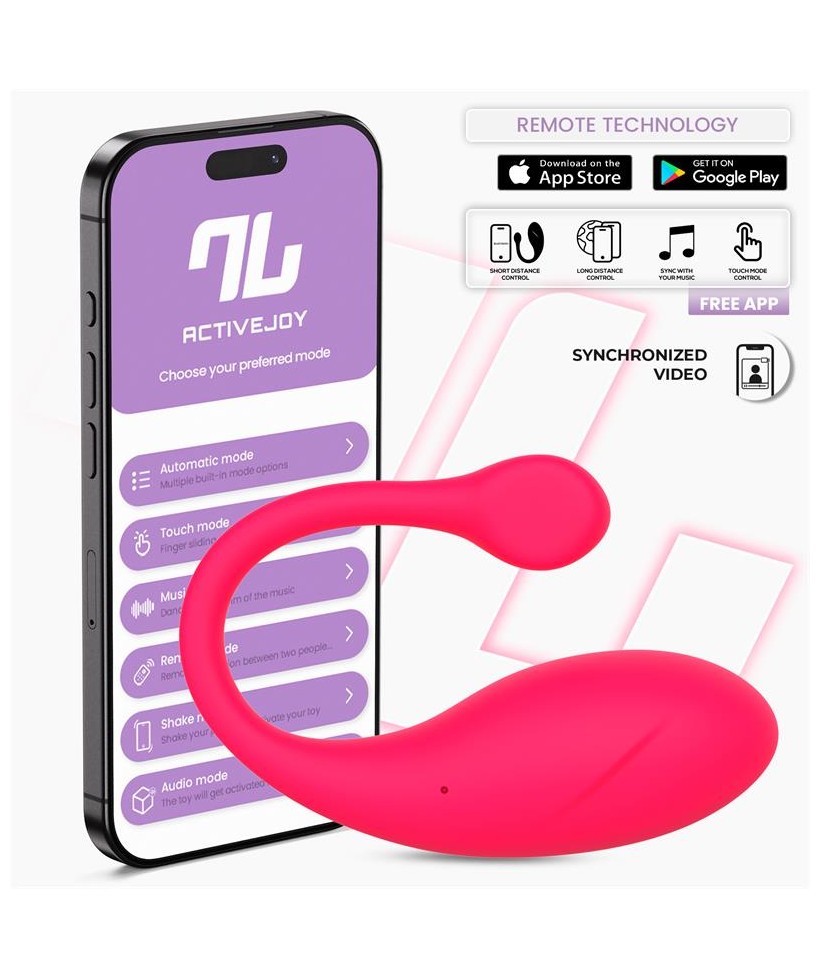 Bulby Huevo Vibrador con APP Rosa Intenso