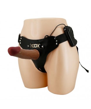 Arnés con Dildo Hueco y Vibración con Control Remoto Starks
