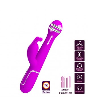 Vibrador con Thrusting y Bolas Rotatorias Dejon Rosa