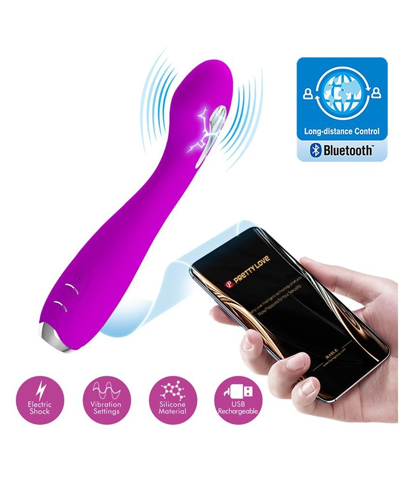 Hector Vibrador con Electroshock y App Rosa