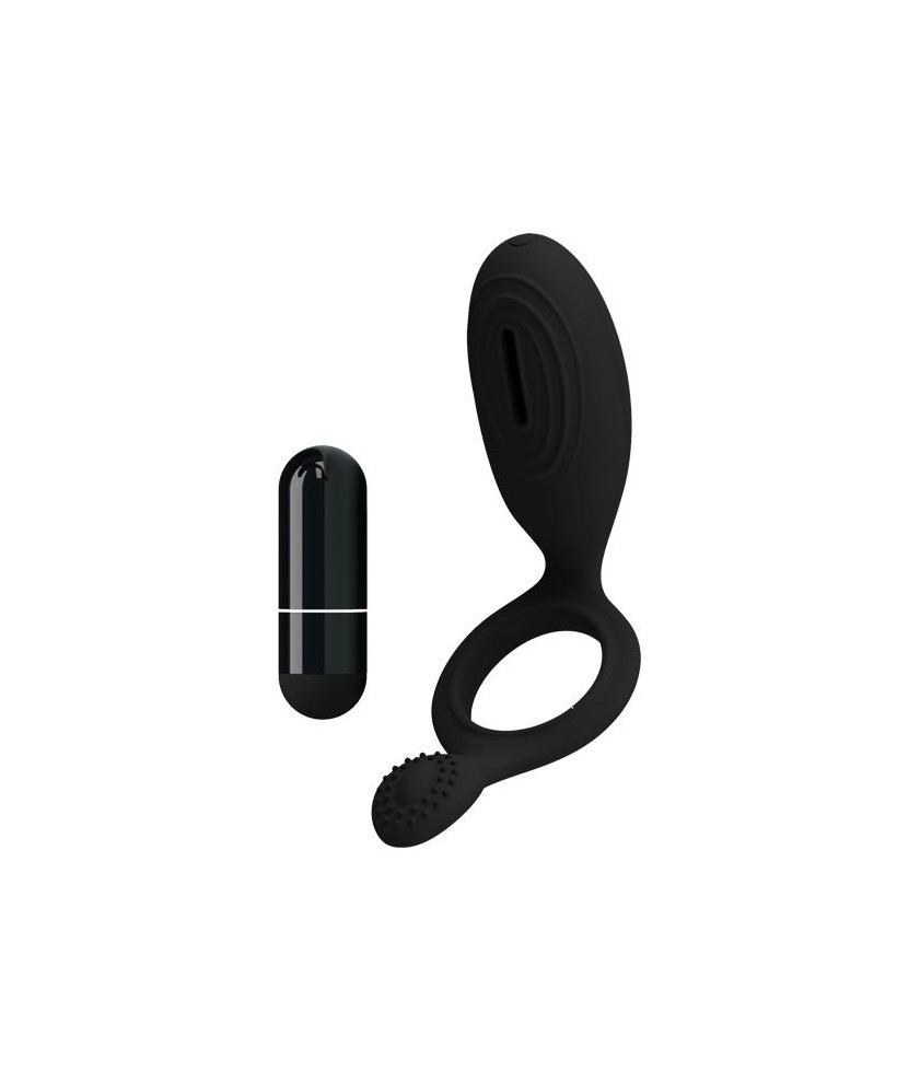 Pretty Love Anillo Vibrador Ethel Color Negro