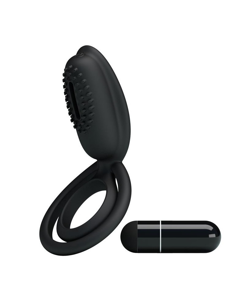 Pretty Love Anillo Vibrador Esther Color Negro