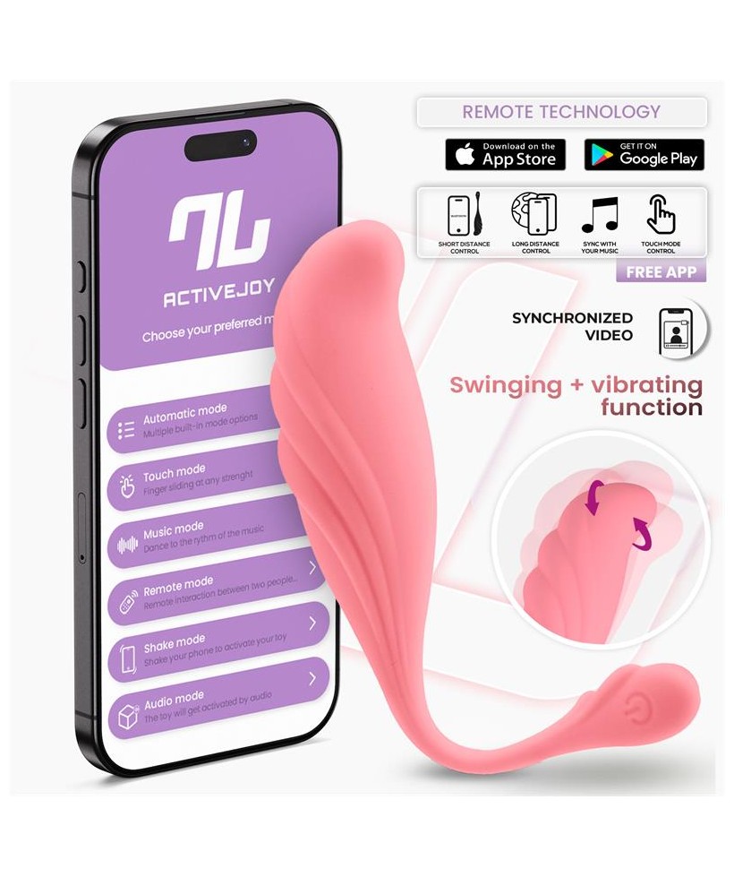 Huevo Vibrador con Movimiento Waving con APP USB