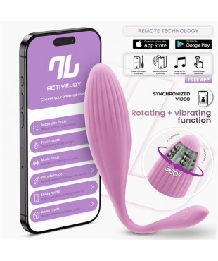 Huevo Vibrador con Bolas Internas con Rotación y APP USB