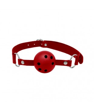 Discretion Mordaza de Bola Transpirable Rojo