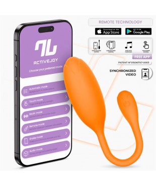 Logan Huevo Vibrador con APP Silicona Unibody Naranja