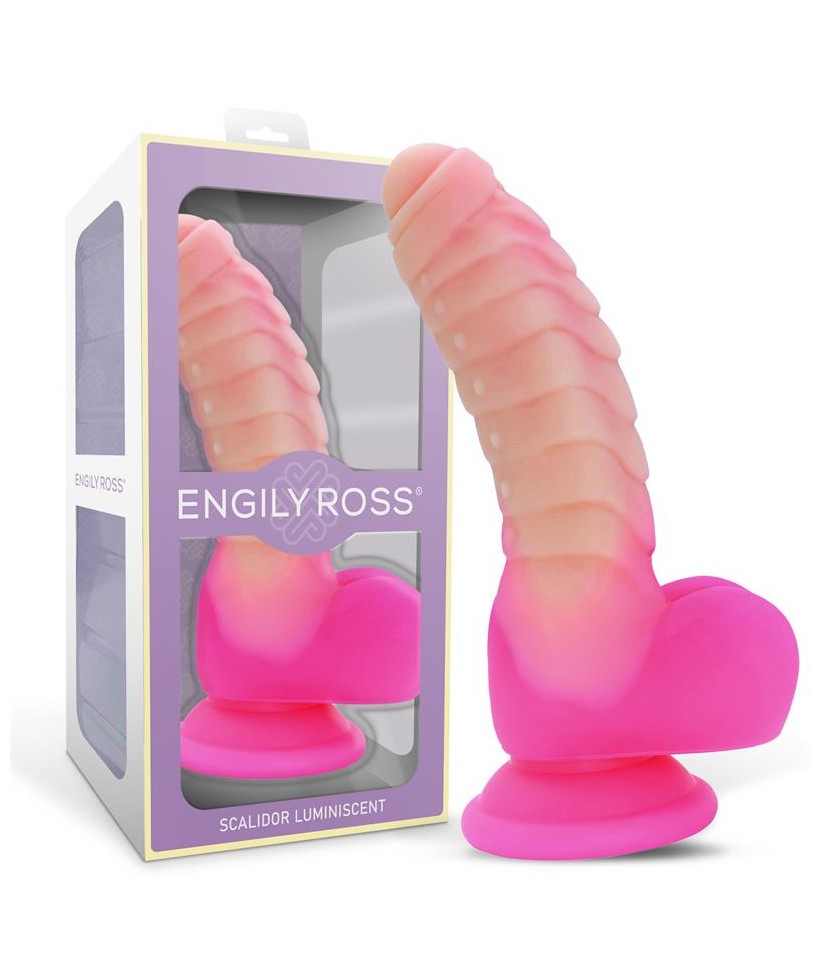 Scalidor Dildo Unicorn Brilla en la Oscuridad Silicona Liquida 18 cm